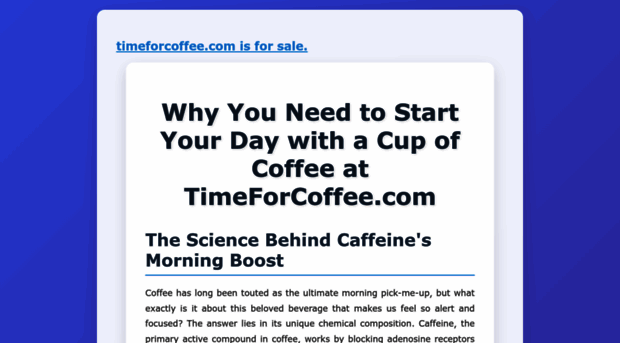 timeforcoffee.com