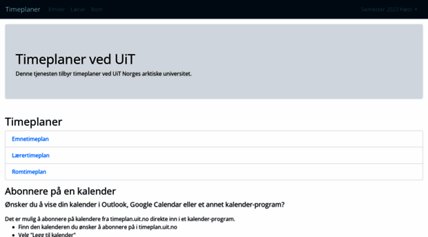 timeplan.uit.no