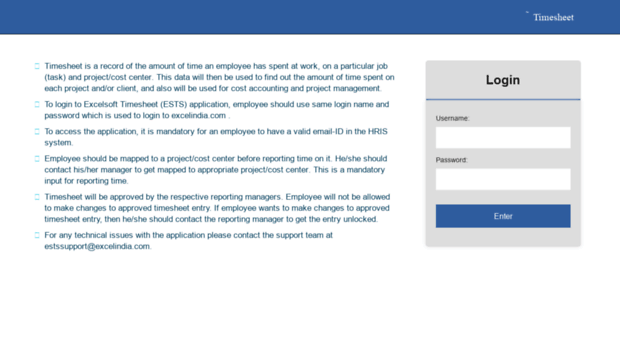 timesheet.excelindia.com