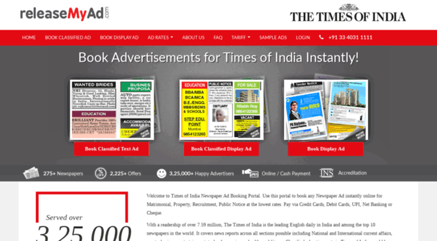 timesofindia.releasemyad.in