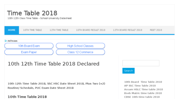 timetable2018results.in