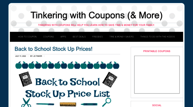 tinkeringwithcoupons.com