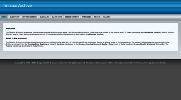 tinnitusarchive.org