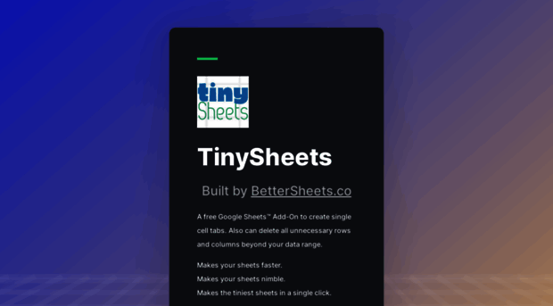 tinysheets.bettersheets.co