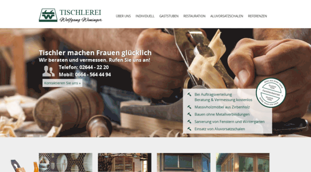 tischlereiweninger.com