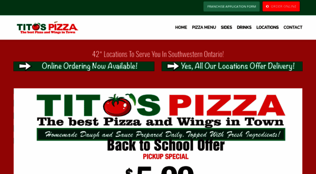 titospizzaandwings.com