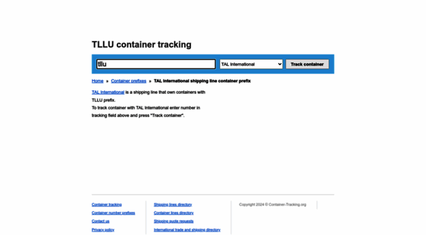 tllu.container-tracking.org