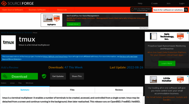 tmux.sourceforge.net