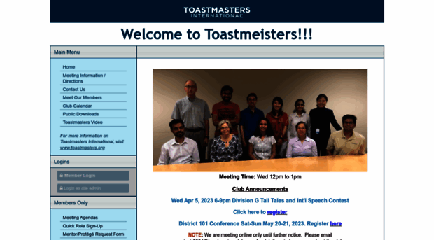 toastmeisters.toastmastersclubs.org
