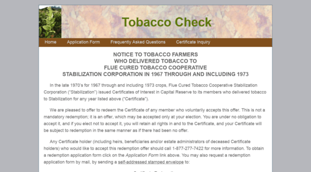 tobaccocheck.com