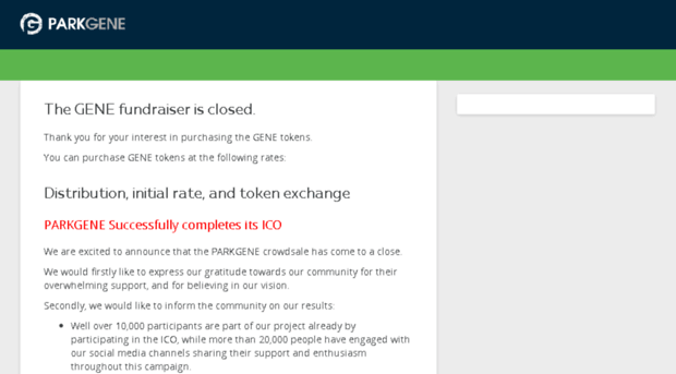 tokensale.parkgene.io