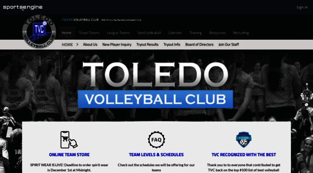 toledovolleyballclub.sportngin.com