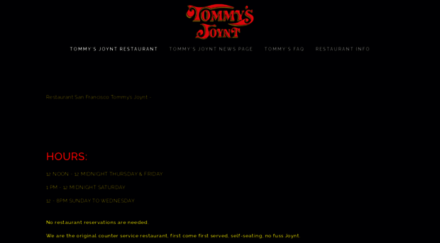 tommysjoynt.com