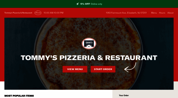 tommyspizzaofelizabeth.com