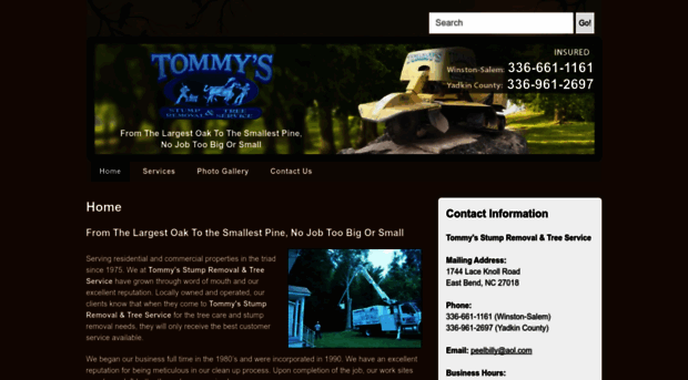 tommysstumpremoval.com