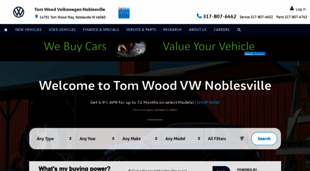 tomwoodvolkswagennoblesville.com