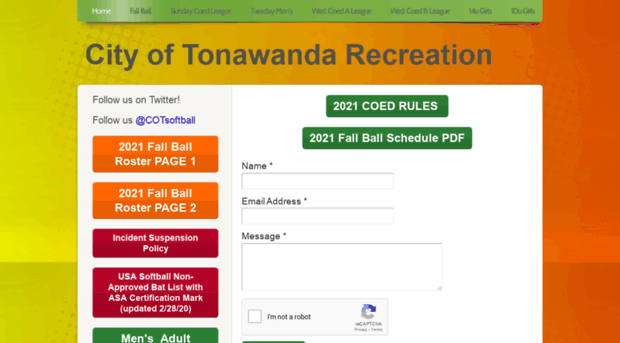 tonawandarecreationsoftball.com