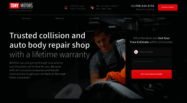 tonymotorscollision.com