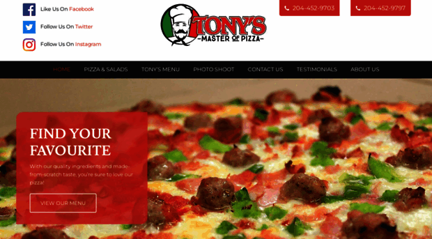 tonysmasterofpizza.com