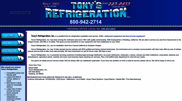 tonysrefrigeration.com