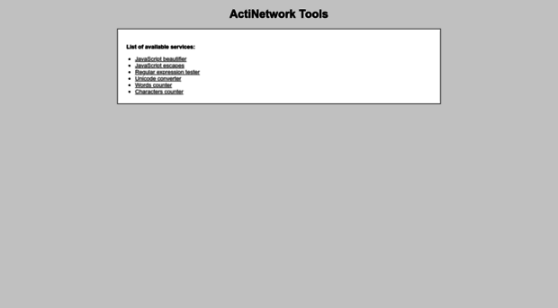 tools.actinetwork.com