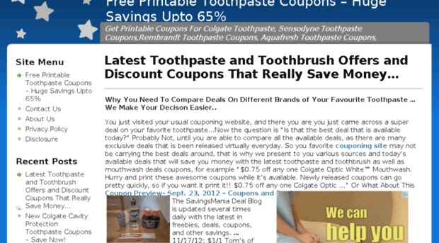 toothpastecouponshq.com