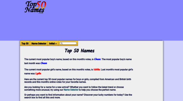 top50names.com