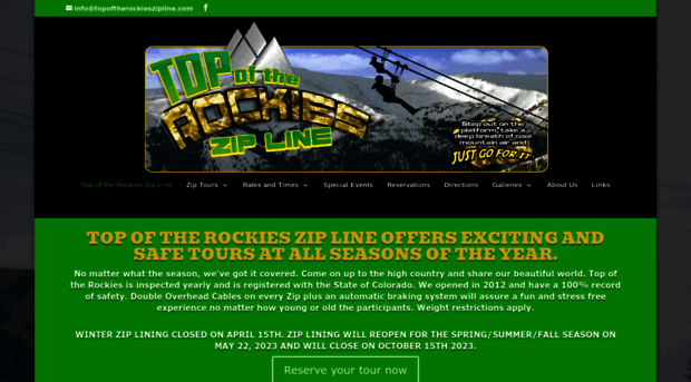 topoftherockieszipline.com