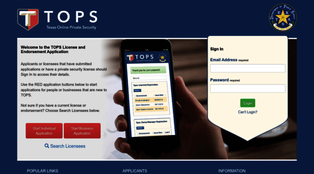 Tops portal texas gov TOPS External App TOPS Portal Texas