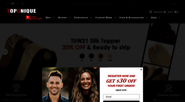 topuniquehair.com