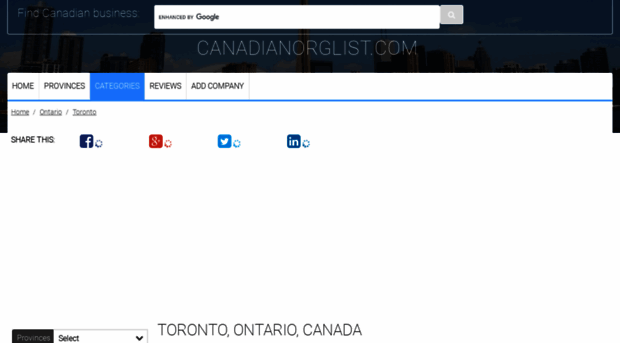 toronto.canadianorglist.com