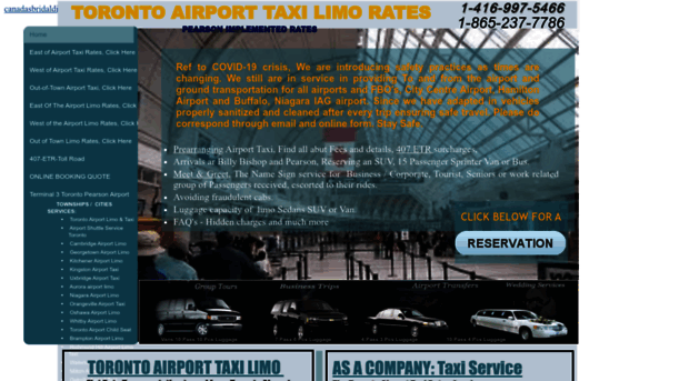 torontoairporttaxirates.ca