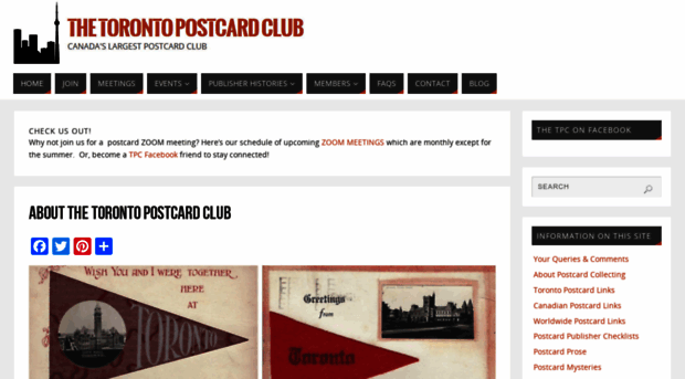 torontopostcardclub.com