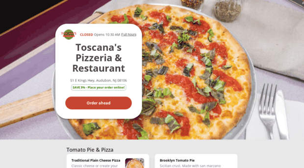 toscanapizzeriarestaurant.com