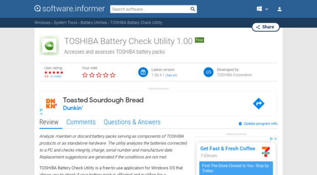 toshiba-battery-check-utility.software.informer.com