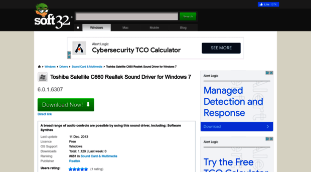 toshiba-satellite-c660-realtek-sound-driver-for-windows-7.soft32.com