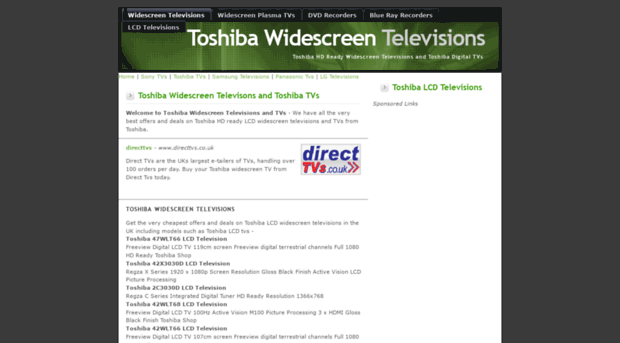 toshibatvs.widescreentelevisions.co.uk