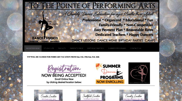 tothepointeofperformingarts.com