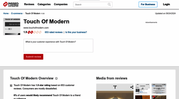 touch-of-modern.pissedconsumer.com