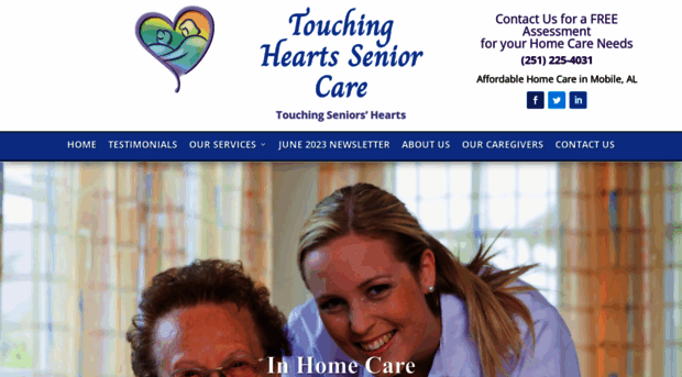 touchingheartsseniorcare.com