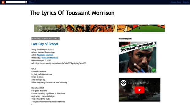 toussaintlyrics.blogspot.com