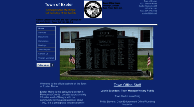 townofexetermaine.com