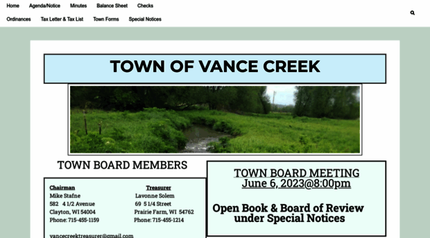 townofvancecreek.com