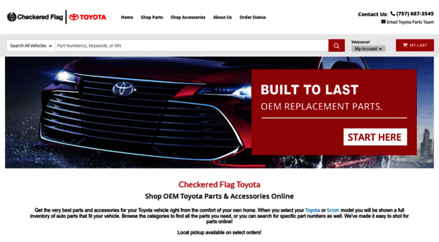 toyotaparts.checkeredflag.com