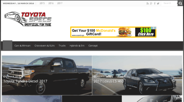 toyotaspecs.com