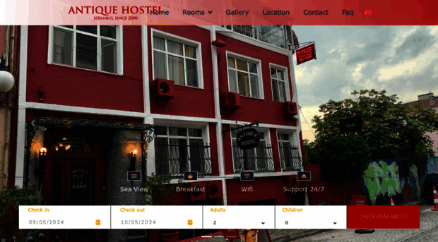 tr.antiquehostel.com