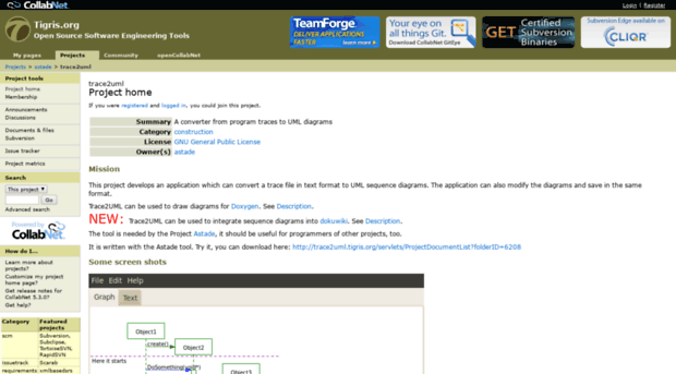 trace2uml.tigris.org