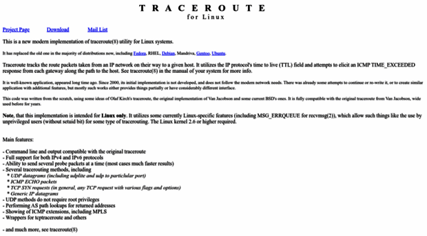 traceroute.sourceforge.net