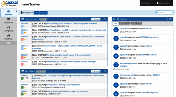 tracker.dev.opencascade.org