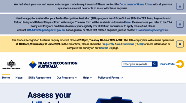 tradesrecognitionaustralia.gov.au